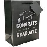 Grad Black - Gift Bag - 8 x 4 x 10"