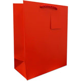 Matte Red - Gift Bag w/Tag - 8 x 4 x 10"