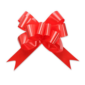 Red - Bow Magic Pull Bow Butterfly - 4" Dia. w/ 38" Band Ribbon