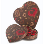 Brown Nolita - Heart Shaped Candy Box - (1 lb) 9-1/8 x 7-1/2 x 1-1/8"