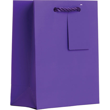 Matte Purple - Gift Bag w/Tag - 6 x 3 x 7-1/2"