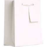 Matte White - Gift Bag w/Tag - 6 x 3 x 7-1/2"