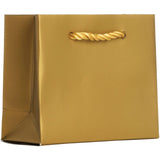 Matte Metallic Gold - Gift Bag w/Tag - 5 x 2 x 4"