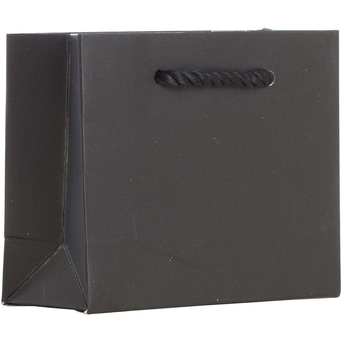 Matte Black - Gift Bag w/Tag - 5 x 2 x 4"