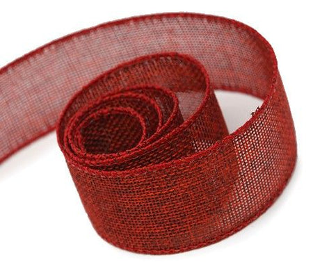Scarlet - Burlap Ribbon - 2-1/2" x 50 Yards