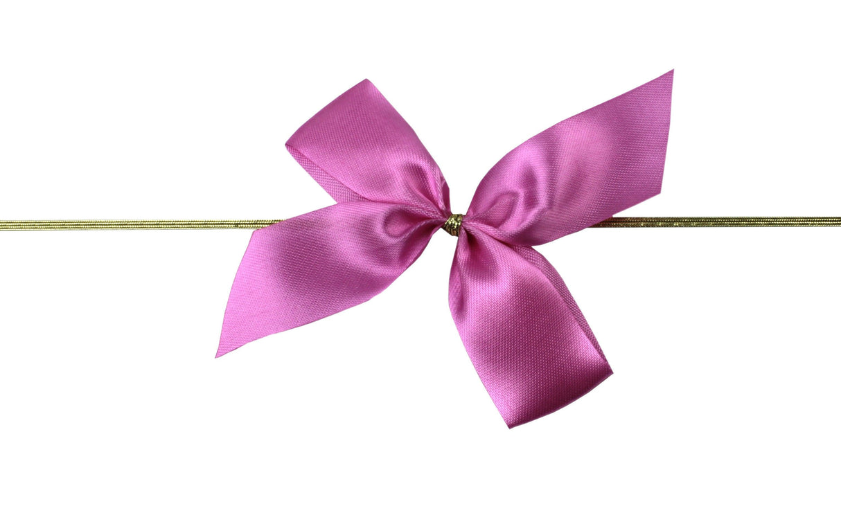 Pink - Stretch Cord With Bow - 2 Loop - 3-1/2" Bow w/Stretch Cord