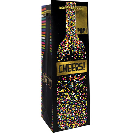 Party Popper - Wine Bag - 4-1/2 x 4-1/2 x 14"