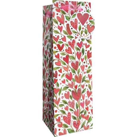 Love Grows - Wine Bag - 4-1/2 x 4-1/2 x 14"