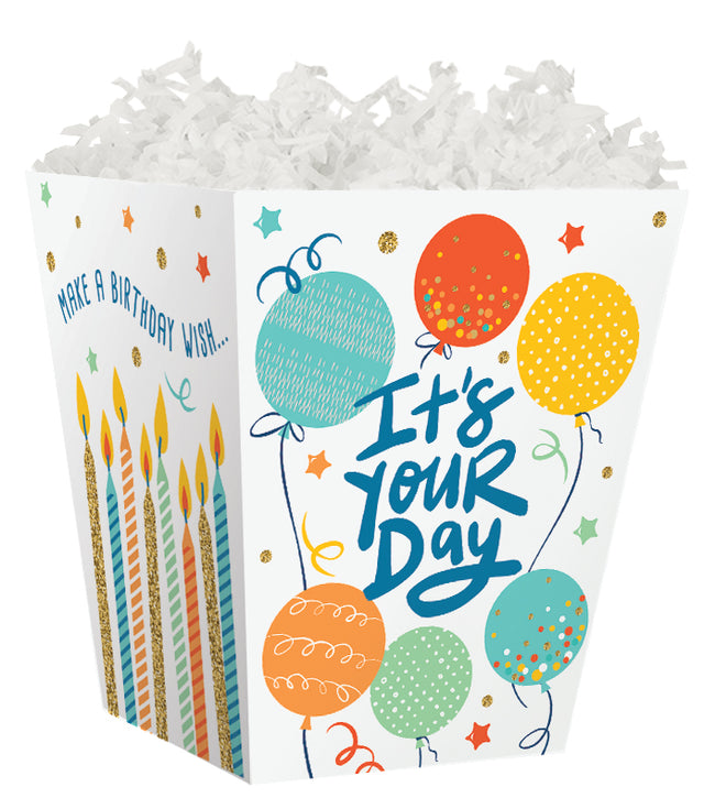 Birthday Celebration - Sweet Treat Boxes - 4 x 4 x 4-1/2"