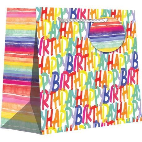 Rainbow Birthday - Gift Bag - 17-1/2 x 7 x 14"