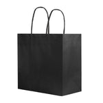 Black - Smooth Top Egde Shopping Bag - 10 x 5 x 10"