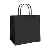 Black - Smooth Top Egde Shopping Bag - 6 x 4 x 6"