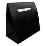 Black - Geo Luxe Euro Tote - 9.75 x 5.25 x 9.5"