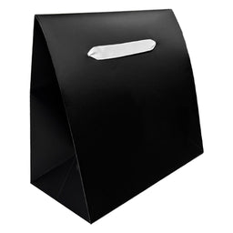 Black - Geo Luxe Euro Tote - 9.75 x 5.25 x 9.5"