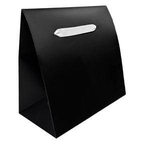 Black - Geo Luxe Euro Tote - 9.75 x 5.25 x 9.5"