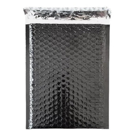 Black Metallic Bubble Mailers Size 6.5x10 Padded Envelopes