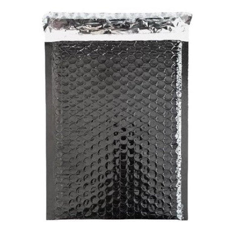 Black Metallic Bubble Mailers Size 6.5x10 Padded Envelopes