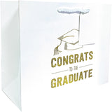 Grad White - Gift Bag - 12-1/2 x 5 x 10"