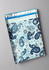 Blue Paisley Poly Mailers Size 6x9 Shipping Bags