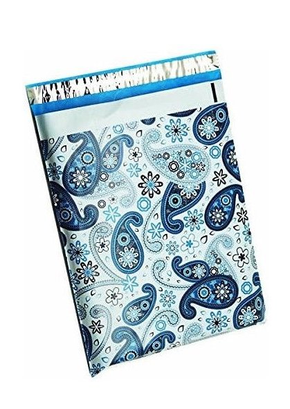 Blue Paisley Poly Mailers Size 6x9 Shipping Bags
