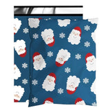 Blue Santa Poly Mailers Size 10x13 Christmas Shipping Bags