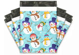 Blue Snowman Poly Mailers Size 10x13 Christmas Shipping Bags