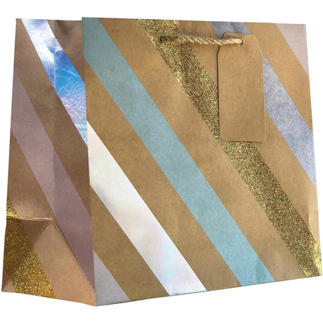 Party Stripe - Gift Bag - 10 x 4 x 8"