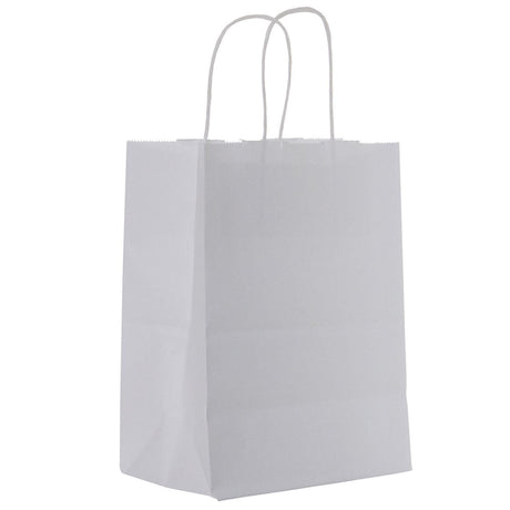 White - Gift Bag - 8 x 4-3/4 x 10-1/2"