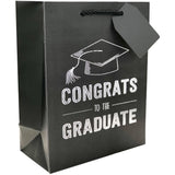 Grad Black - Gift Bag - 8 x 4 x 10"