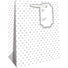 Silver Dots on White - Gift Bag - 8 x 4 x 10"