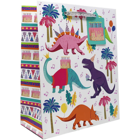 Dino Party - Gift Bag - 8 x 4 x 10"