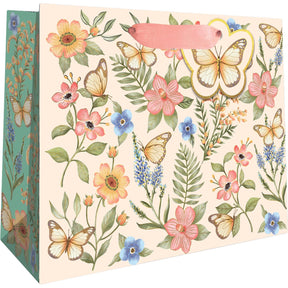 Butterfly Floral - Gift Bag - 10 x 4 x 8"