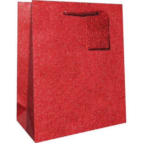 Red Sparkle - Gift Bag - 8 x 4 x 10"