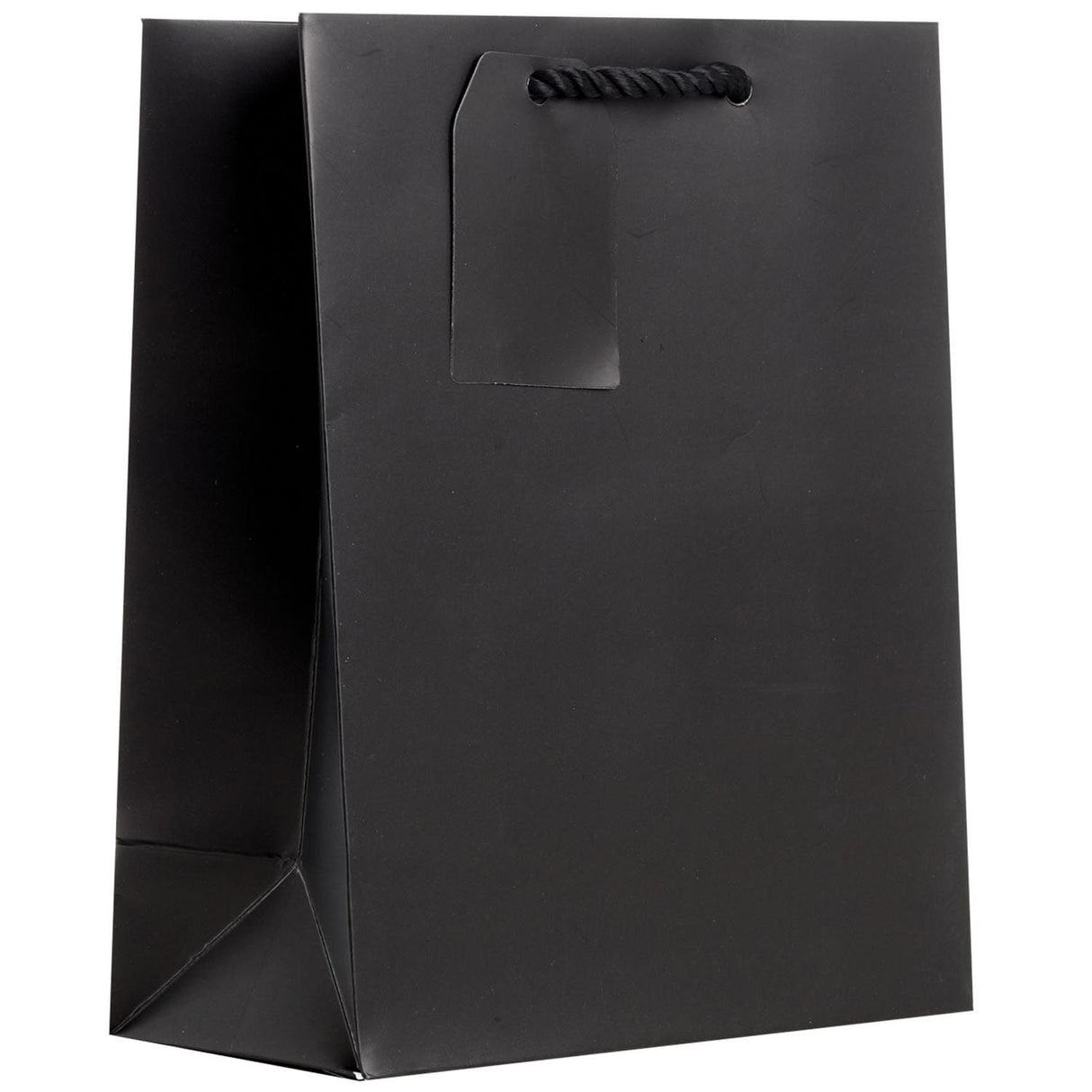 Matte Black - Gift Bag w/Tag - 8 x 4 x 10"