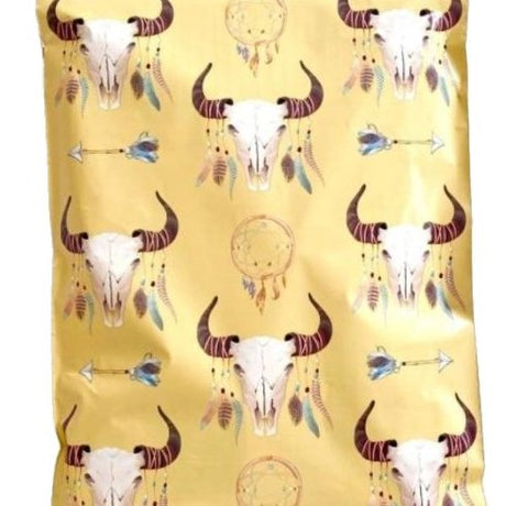 Boho Bull Western Poly Mailers Size 10x13 Colorful Shipping Bags