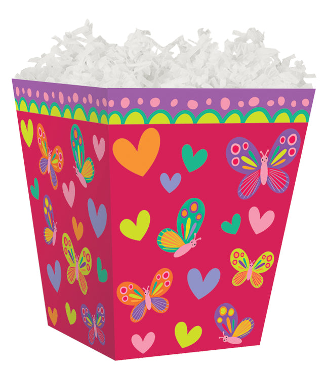 Bright Butterflies - Sweet Treat Boxes - 4 x 4 x 4-1/2"