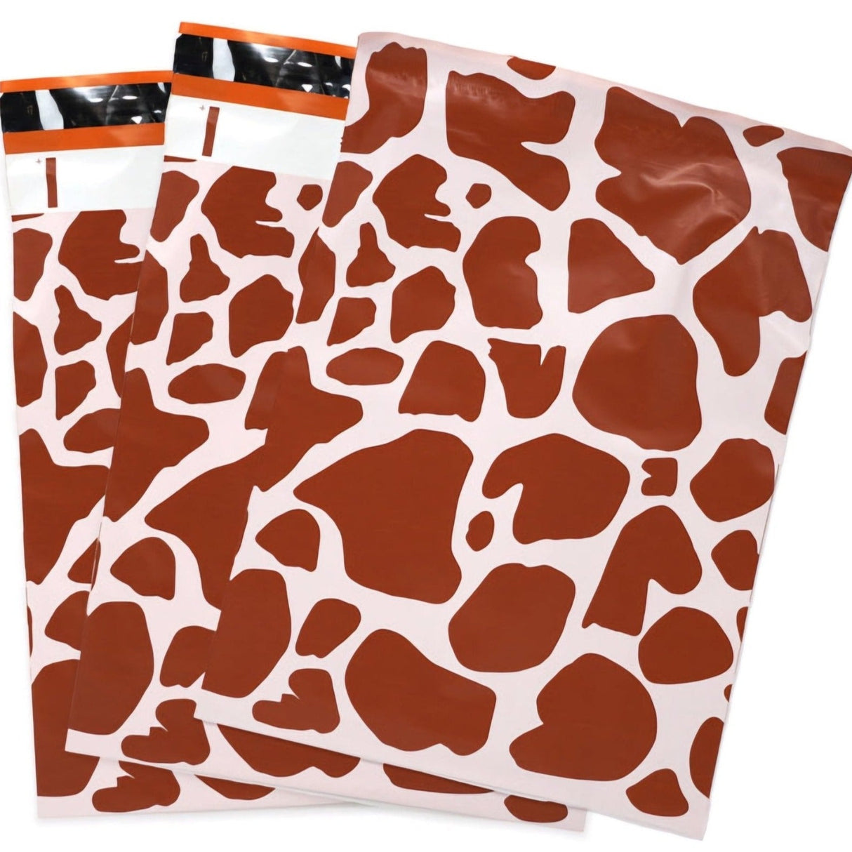 Brown Cow Print Poly Mailers Size 10x13 Shipping Bags