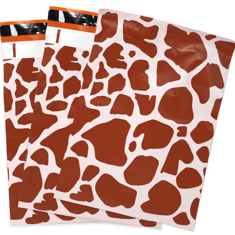Brown Cow Print Poly Mailers Size 10x13 Shipping Bags