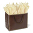 Brown / Cream Trim - Euro Tote - 10 x 7 x 8"