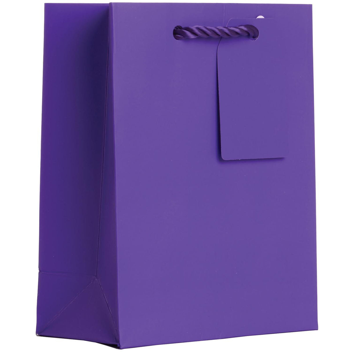 Matte Purple - Gift Bag w/Tag - 6 x 3 x 7-1/2"