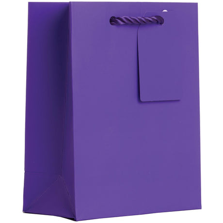 Matte Purple - Gift Bag w/Tag - 6 x 3 x 7-1/2"