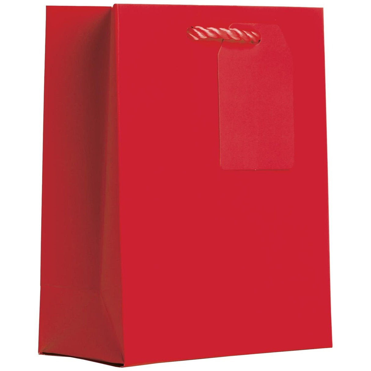 Matte Red - Gift Bag w/Tag - 6 x 3 x 7-1/2"