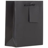 Matte Black - Gift Bag w/Tag - 6 x 3 x 7-1/2"