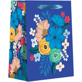 Floral Delight Blue - Gift Bag - 4 x 2 x 5"