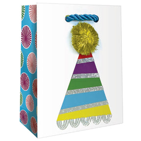 Party Hats - Gift Bag - 4 x 2 x 5"
