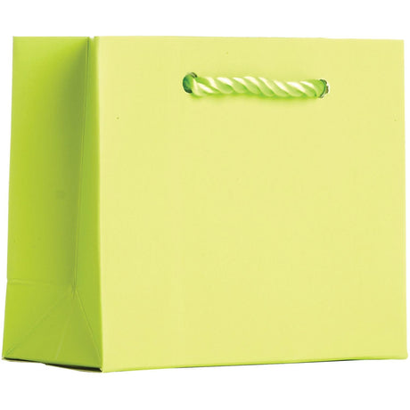 Matte Lime - Gift Bag w/Tag - 5 x 2 x 4"