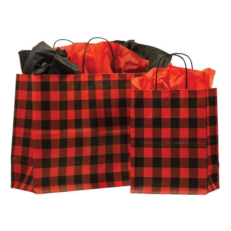 Red Buffalo Plaid Shopping Bags