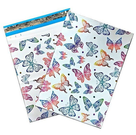 Butterfly Poly Mailers Size 6x9 Shipping Bags Rainbow Butterflies