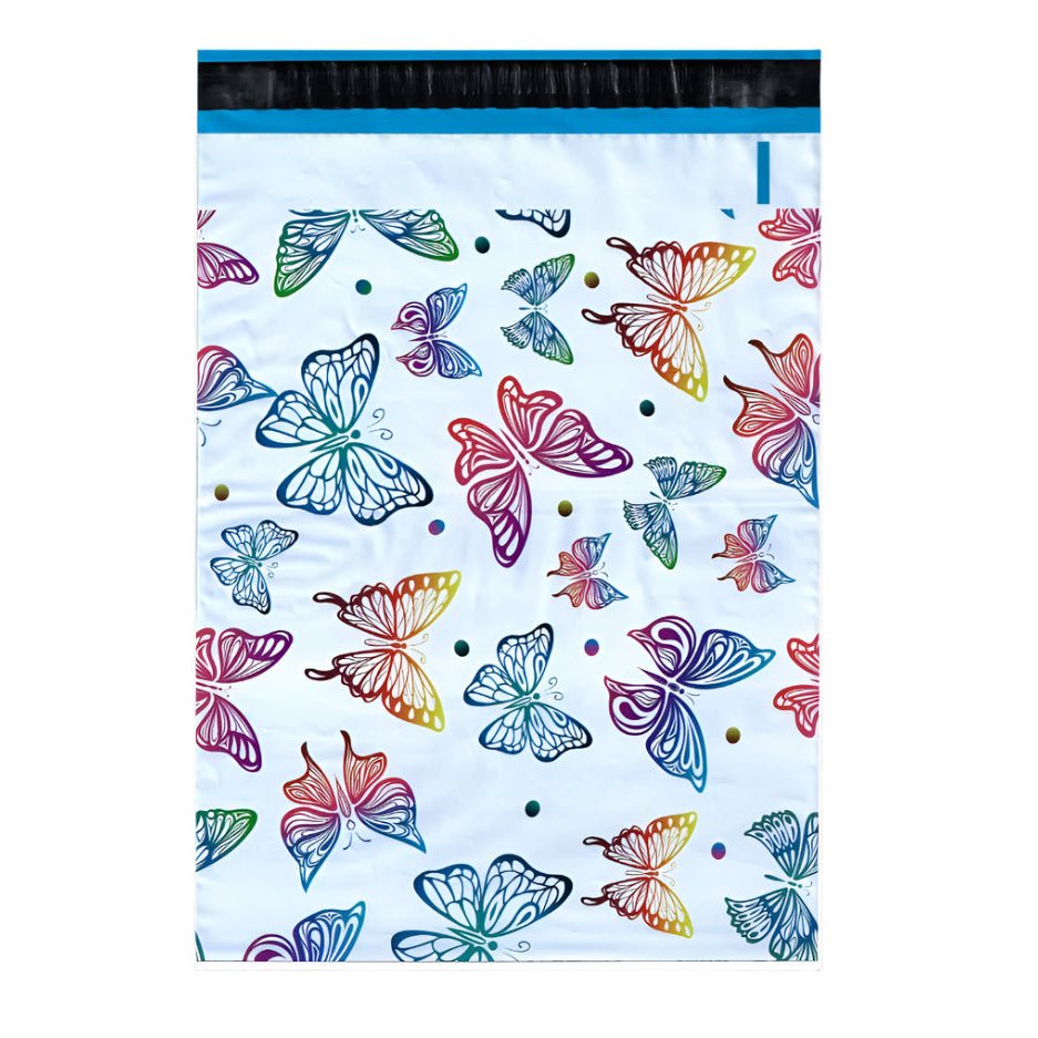 Butterfly Poly Mailers Size 6x9 Shipping Bags Rainbow Butterflies