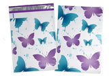 Butterfly Purple Turquoise Poly Mailers Size 10x13 Colorful Shipping Bags